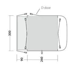 Outwell Newburg 260 Drive Away Awning -Camping Specialty Shop 111102 newburg 260 drawing floorplan3