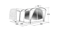 Outwell Newburg 260 Drive Away Awning -Camping Specialty Shop 111102 newburg 260 drawing perspective2