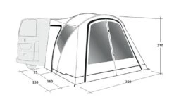 Outwell Lakecrest Drive Away Awning -Camping Specialty Shop 111166 lakecrest drawing perspective2