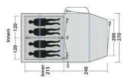 Outwell Rosedale 4PA Air Tent -Camping Specialty Shop 111178 rosedale 4pa drawing floorplan3