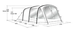 Outwell Rosedale 4PA Air Tent -Camping Specialty Shop 111178 rosedale 4pa drawing perspective2