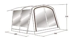 Outwell Universal Awning Size 4 -Camping Specialty Shop 111293 universal awning size 4 drawing perspective2