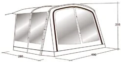 Outwell Universal Awning Size 7 10 Outwell Universal Awning Size 7 -Camping Specialty Shop 111296 universal awning size 7 drawing perspective2 1