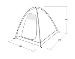 Outwell Free Standing Inner Tent L 14 Outwell Free Standing Inner Tent L -Camping Specialty Shop 111340 free standing inner l drawing perspective2