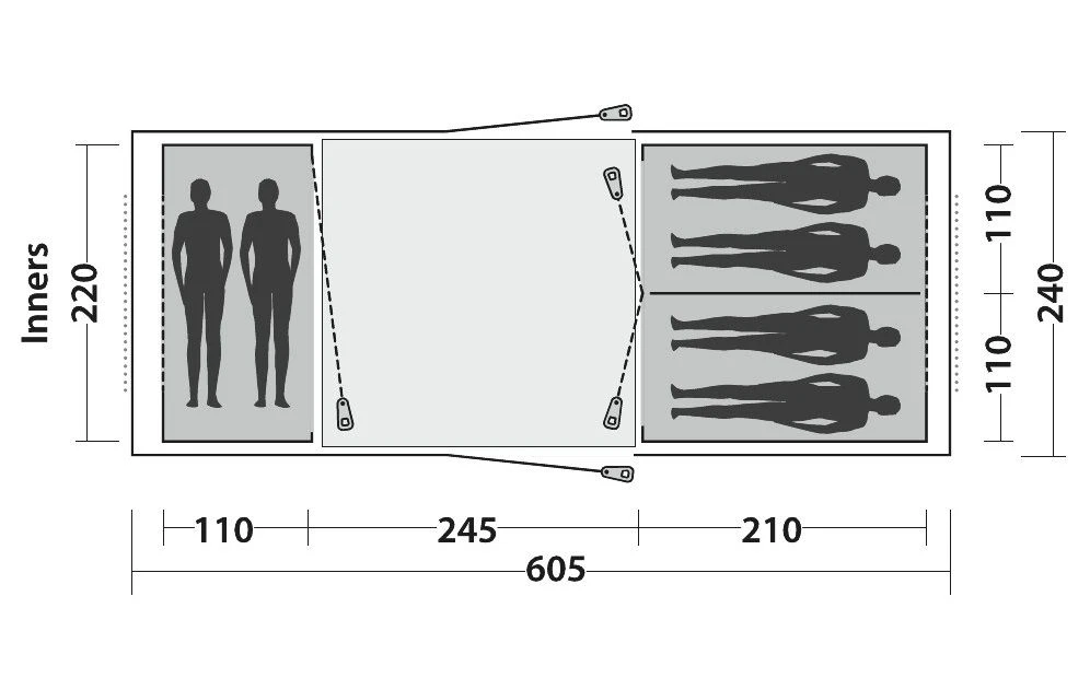 Easy Camp Huntsville 600 Twin Tent 2 Easy Camp Huntsville 600 Twin Tent - Image 2