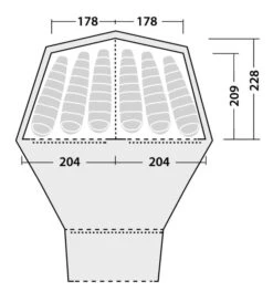 Robens Kiowa Inner Tent -Camping Specialty Shop 130113 inner tent kiowa drawing floorplan 2