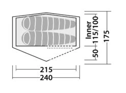 Robens Starlight 2 Tent 12 Robens Starlight 2 Tent -Camping Specialty Shop 130259 starlight 2 drawing floorplan 3