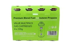 Pack Of 4 Butane Gas Cartridges -Camping Specialty Shop 220g 4pk 2a