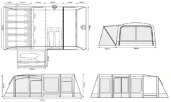 Outdoor Revolution Airedale 6.0SE Air Tent -Camping Specialty Shop airedale 6se floorplan