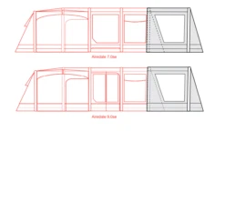 Outdoor Revolution Airedale 7.0SE / 9.0SE Front Porch Extension 15 Outdoor Revolution Airedale 7.0SE / 9.0SE Front Porch Extension -Camping Specialty Shop airedale 7se 9se front porch extension floorplan 3