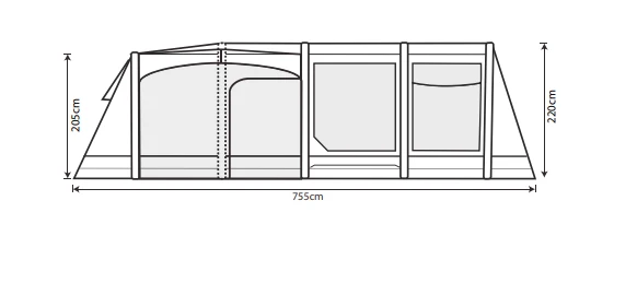 Outdoor Revolution Airedale 7.0SE Including Footprint & Lounge Liner 15 Outdoor Revolution Airedale 7.0SE Including Footprint & Lounge Liner - Image 15