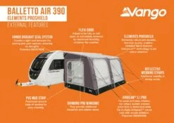 Vango Balletto Air 390 Elements ProShield 390 Awning -Camping Specialty Shop balletto air 390 eps