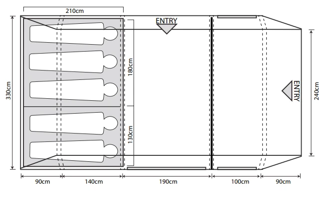 Outdoor Revolution Camp Star 500XL Air Tent Bundle (2022) 2 Outdoor Revolution Camp Star 500XL Air Tent Bundle (2022) - Image 2