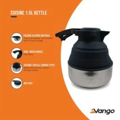Vango Cuisine 1.5 Ltr Kettle Deep Grey 8 Vango Cuisine 1.5 Ltr Kettle Deep Grey -Camping Specialty Shop cuisine 1.5l kettle deep grey low res medium