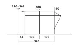 Easy Camp Wimberly Drive Away Awning -Camping Specialty Shop dimensions diagram
