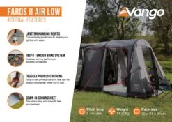 Vango Faros II Air Low Drive Away Awning -Camping Specialty Shop faros ii air low2 1