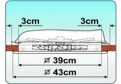 Fiamma 400 X 400 Roof Vent White -Camping Specialty Shop fiamma vent plan1