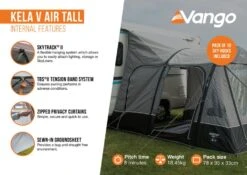 Vango Kela V Tall AirAway Drive Away Awning 20 Vango Kela V Tall AirAway Drive Away Awning -Camping Specialty Shop kela v air tall2
