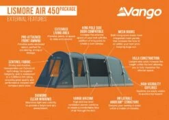 Vango Lismore Air 450 Tent Package -Camping Specialty Shop lismore air 450 package medium