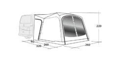 Outwell Milestone Dash Drive Away Awning -Camping Specialty Shop milestone dash dimensions