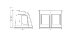 Outdoor Revolution Sportlite Caravan/Motorhome Air 320L Awning -Camping Specialty Shop orca1001 floorplan