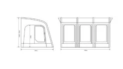 Outdoor Revolution Sportlite Air 400 Awning 25 Outdoor Revolution Sportlite Air 400 Awning -Camping Specialty Shop orca1010 whitebackground florrplan