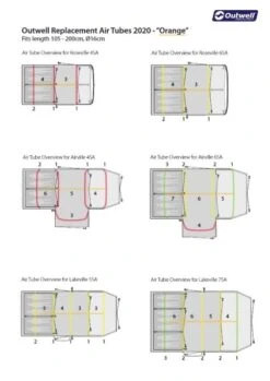 Outwell Air Repair Tube Orange 105cm - 200cm -Camping Specialty Shop outwell tube kit orange