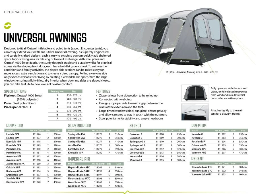 Outwell Universal Awning Size 2 13 Outwell Universal Awning Size 2 - Image 13