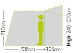 Quest Falcon 300 High Poled Drive Away Awning -Camping Specialty Shop quest falcon 300 poled drive away awning high 3