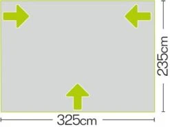 Quest Falcon 325 Poled Porch Caravan Awning -Camping Specialty Shop quest falcon 325 poled porch caravan awning height