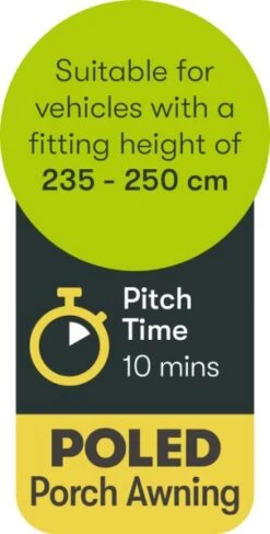 Quest Falcon 325 Poled Porch Caravan Awning -Camping Specialty Shop quest falcon 325 poled porch caravan awning specs