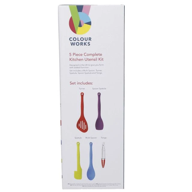 Colourworks 5 Piece Silicone Kitchen Utensils Set 6 Colourworks 5 Piece Silicone Kitchen Utensils Set - Image 6
