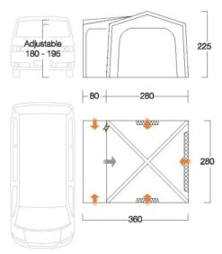 Vango Agora VW Air Drive Away Awning -Camping Specialty Shop vango 2021 awnings floorplan agora vwmain